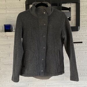 Toad&Co Charcoal Gray Eco-chic Wool Blend Pea Coat